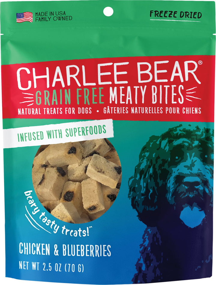 Charlee Bear Meaty Bites | Chicken & Blueberries 2.5 oz